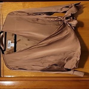 Woman's Bob Mackie Blouse Bronze Sz 12